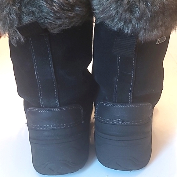 Khombu The Slope Snow Duck Boot Faux Fur Leather Rubber Sole Lace Up Water Proof - Picture 12 of 17